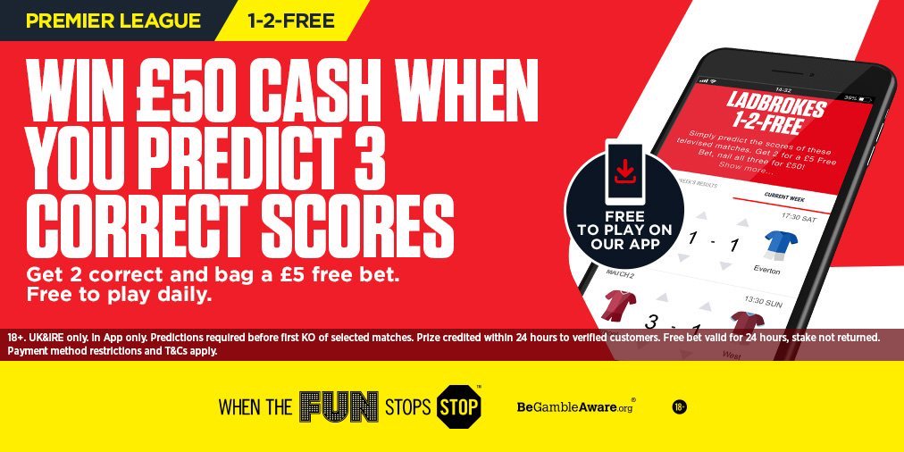 Freebetsgo's tweet image. FREE TO PLAY PREDICT THE SCORES click&amp;gt;&amp;gt; bit.ly/LADBROKESOFFER 
#footballscores