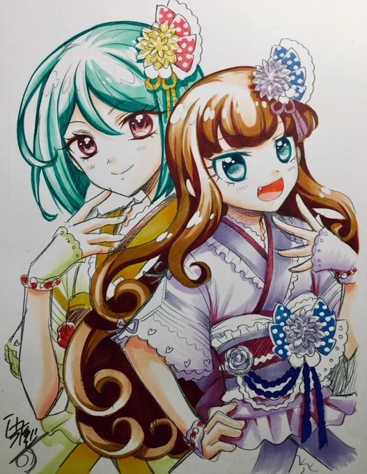 6月のアイドルたちおめでとう(*'▽'*)
 #緑川さら生誕祭2019 #黒須あろま生誕祭2019 
#ハピプリバースデー 