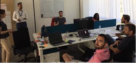 OrangePACA's tweet photo. C’est parti pour le hackathon Digital Factory @OrangePACA 🎈challenge rupture #Innovbox @SIISophia @TelecomValley @inria_sophia  bonne chance aux 4 équipes « les panthères » « Curaçao » « les grenouilles » « les enfoirés » 😝  et RDV vendredi à 14h pour les résultats 😂🤔🤔 https://t.co/FtcvDVnqkE