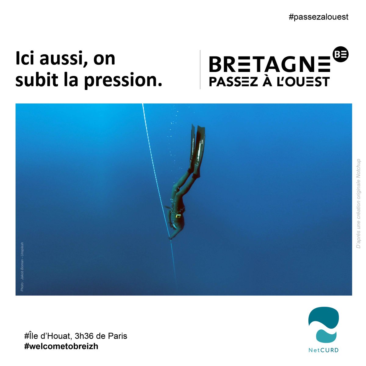 NetCURD's tweet photo. Ici aussi, on subit la pression. #contribution #netcurd à la #campagnedecommunication #passezalouest #partenaire @MarqueBretagne @BretagneBDI #bretagne #breizh #iledhouat #rennes #nantes #paris https://t.co/FlgyLRBtAM