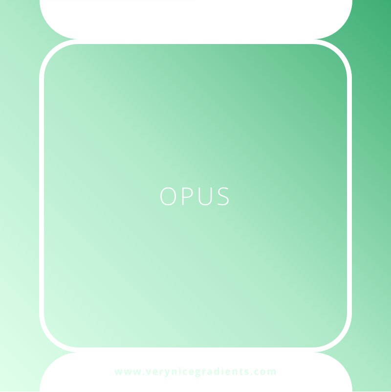 VGradients's tweet image. Graphic Design Gradient: 'OPUS'
verynicegradients.com 🏄

#gradient #color #green #inspiration #graphicdesign #design #designer #style #swatch #illustration #UI #UX #UIDesign
