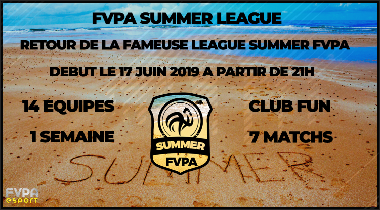 FVPAeSport's tweet image. [ PS4 ]  Retour de la Summer League FVPA  début lundi 17 Juin Inscription ouverte : 

docs.google.com/forms/d/e/1FAI…

@Jova26Marko @KEDOfrPS4 @Sino_x10 @Skyman_X33