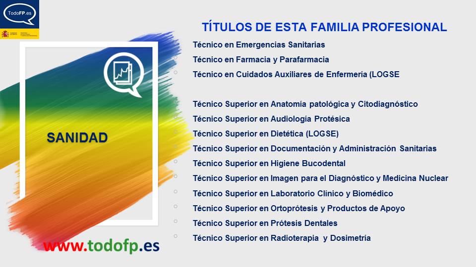 #EstudiaFP
Catálogo de títulos: familia profesional de Sanidad
todofp.es/que-como-y-don…