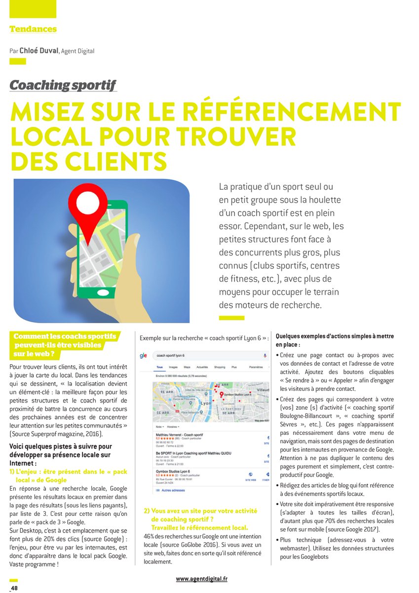 _AgentDigital_'s tweet photo. Comment être visible sur le web quand on démarre son activité de #CoachSportif ? #Fitness #ClubFitness #Référencement #MArketingWeb @mondialfitness  #VivaForme https://t.co/6DfMMT0seX