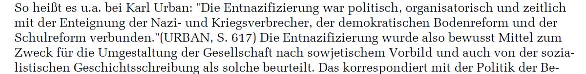 4/ The so-called denazification of the SOZ was carried out in connection with the "anti-fascist democratic upheaval", which must be seen as a vehicle for establishing land & property reform in line with the Soviet ideology. The top priority was to secure the power of the KPD/SED