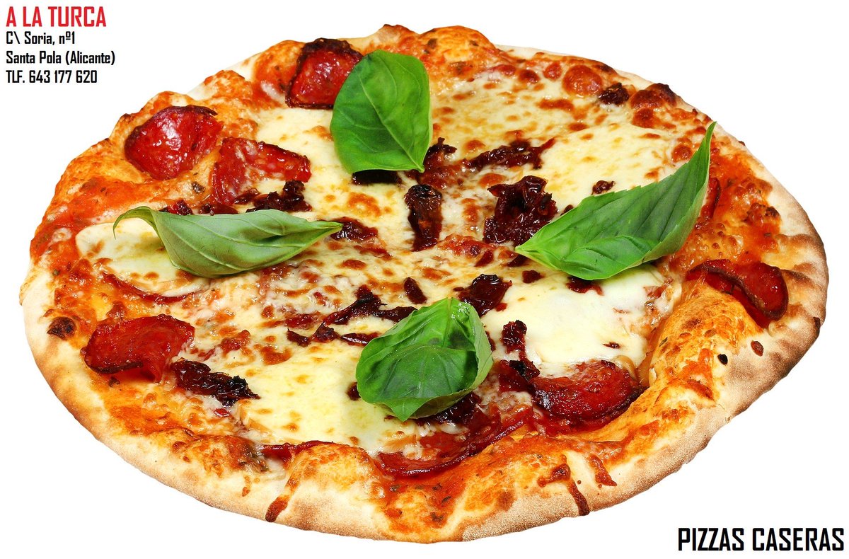 a_LaTurca's tweet photo. Y si prefieres lo tradicional, tenemos una gran variedad en #Pizzas caseras con nuestro sello personal, al igual que nuestras #Hamburguesas y #Ensaladas, ¡ven y descubre el resto de nuestra carta!🍕🍔🥗

#aLaTurca #SantaPola #Kebab #Pizzeria #Restaurante #Turco #Parrillada #Happy https://t.co/kUCDxqj1Rt