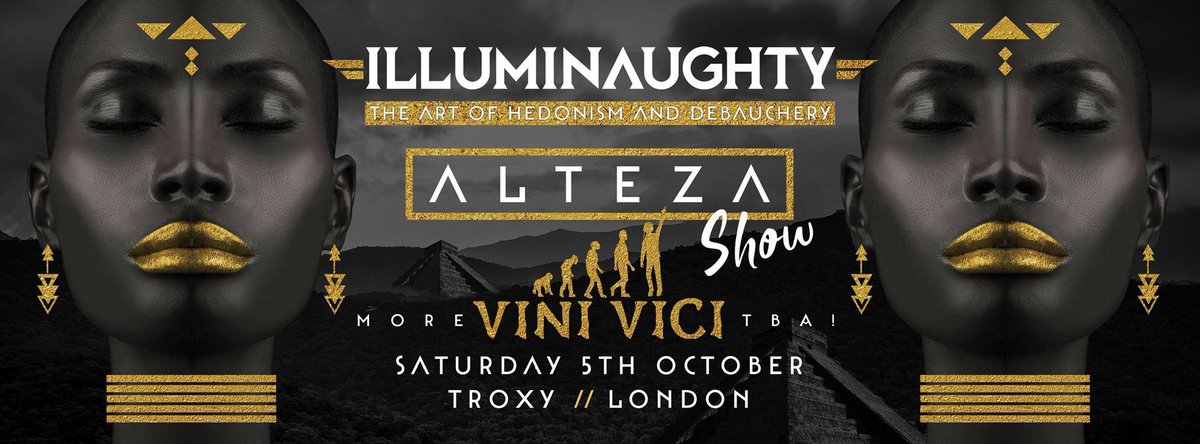 we’re back at <a href="/TroxyLondon/">Troxy</a> with <a href="/vinivicimusic/">Vini Vici</a> <a href="/AltezaRecords/">alteza.records</a> #psytrance #illuminaughty
Tickets: bit.ly/AltezaShowEven…
FB Event and Info: bit.ly/AltezaShowLond…