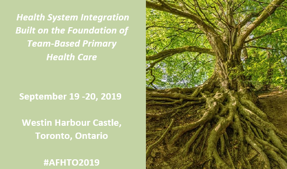 REGISTRATION NOW OPEN FOR #AFHTO2019! Change can come fast and furious and #ONhealth is no exception. Join us Sep.19-20 as we explore how #primarycare teams can provide truly patient-centred care and value for all through the #patientmedicalhome today. ow.ly/1h8e50uCrLy