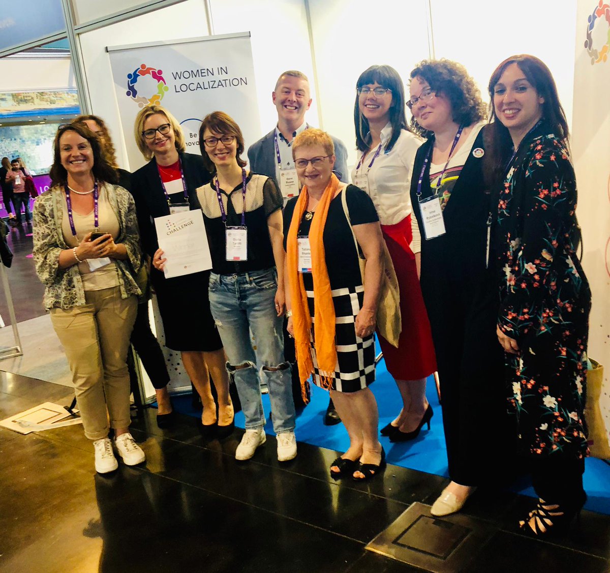 Another glass ceiling broken, well done <a href="/giuliaida/">giuliatarditi</a> on winning the sixth running of the #l10nPIC  with the ladies from #womeninl10n st #LocWorld40