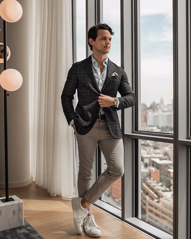Taking in the morning view from <a href="/565broomesoho/">Broome Soho</a> and it’s tough not to be inspired by the bustling city below. Ready for whatever this day brings 🙌. // 📸 by @ianjamesstauffer // #adamgonon #newyorkstyle #ss19 bit.ly/2F7pKG3
