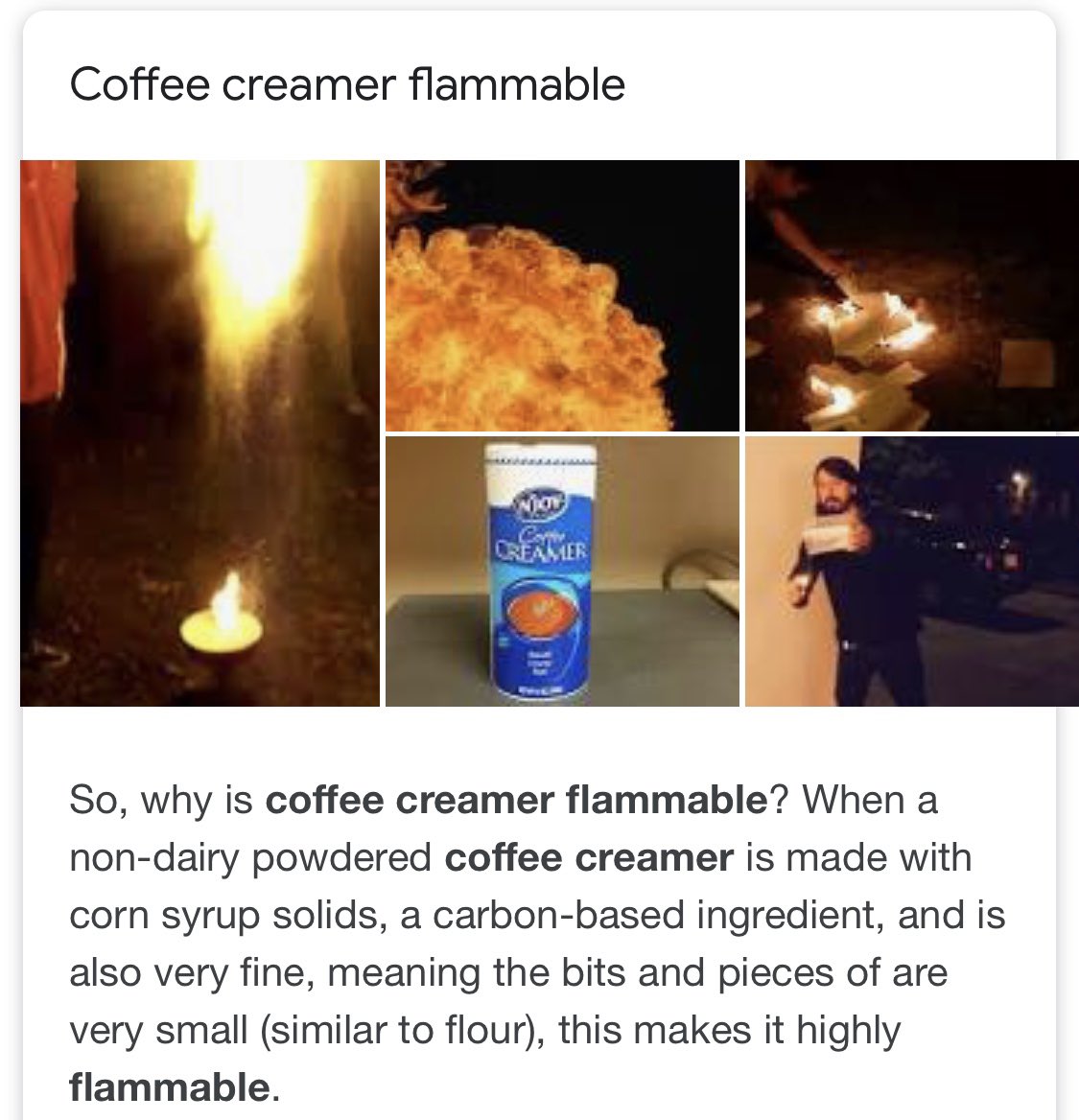 Powdered Coffee Creamer Flammable / Is Non Dairy Creamer Flammable Can