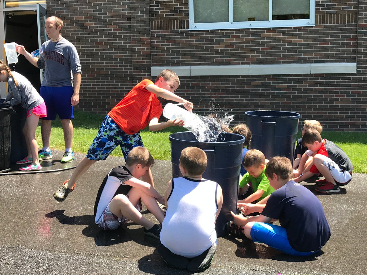 Whether the activity station is wet or dry, all third graders are having fun today at the Water Carnival. <a href="/WestGeneseeCSD/">West Genesee Schools</a>