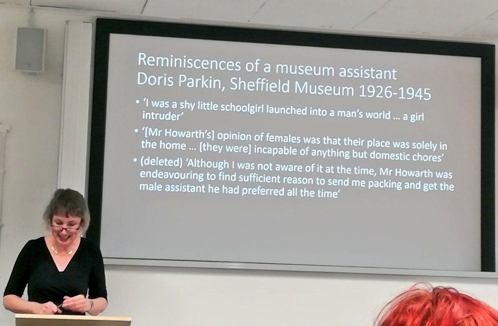 ViderJaanika's tweet photo. Kate Hill on museums as masculine spaces where women were deemed unsuitable due to their feminine qualities... Unsuitability made self-fulfilling by male curators #collcurcat https://t.co/ktgvVKivEB