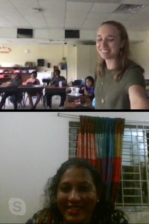 HaqueRaihana's tweet photo. What a funny Skype session with USA 🇺🇸#Skype2learn #Skypeclass #MieExpert #MicrosoftEdu thanks Katie Billig! https://t.co/E5FKRQ0N0o
