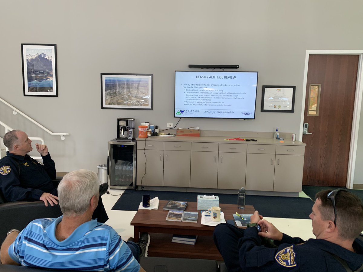 Our quarterly safety stand down training day! Every quarter, we ground our fleet and conduct safety training. This quarter? Density altitude and thunderstorm development. Our safety officer, Phil Curry, knows his stuff!