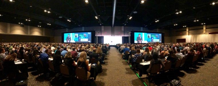SolutionTree's tweet photo. This morning, we kicked off the PLC Institute in St. Charles, Missouri with over 1,400 educators who are ready to build a collaborative culture in their schools. #atPLC https://t.co/NxFYDl6u2F
