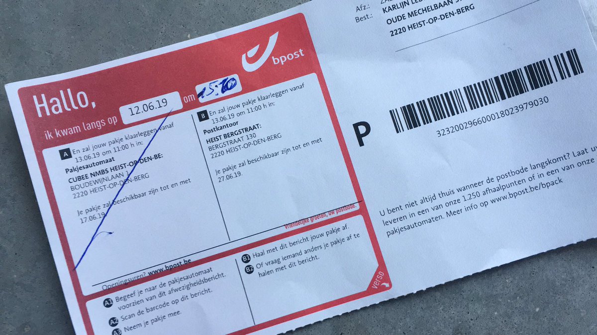 karlijn_l's tweet photo. @bpostmedia waarom vul ik in mijn online profiel (op jullie vraag) mijn voorkeur in voor wanneer ik niet thuis ben, als jullie daar toch niks mee doen!? 😣 Nu moet ik dus alsnog in het postkantoor zien te geraken... 😒 #dtv https://t.co/cl9yHRlA8D
