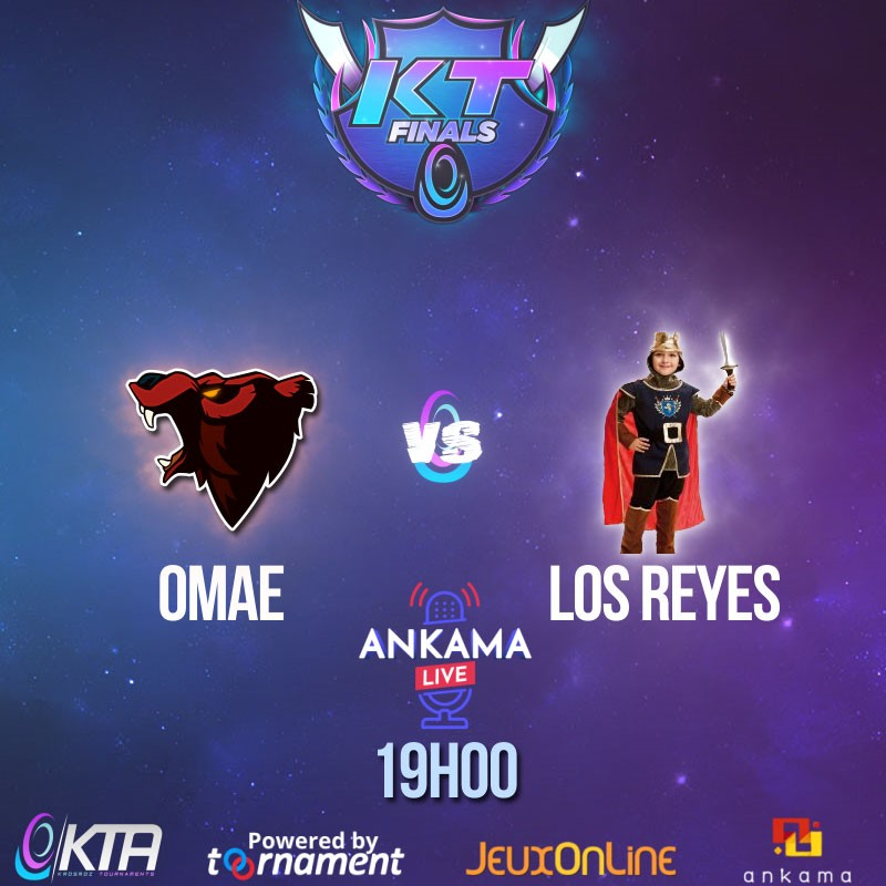 DOFUSEsport's tweet photo. Nous entrons dans les ultimes soirées de la saison 2 du #KTA !

Ce soir se jouera en direct sur l'@AnkamaLive la première demi-finale des #KTF entre @Omae_Esport et Los Reyes ⚔️

Des paris @JOL_Dofus vous seront proposés durant la soirée !

Ne ratez pas https://t.co/ZGPXpIBZht 📺 https://t.co/qYy3D4rMWp