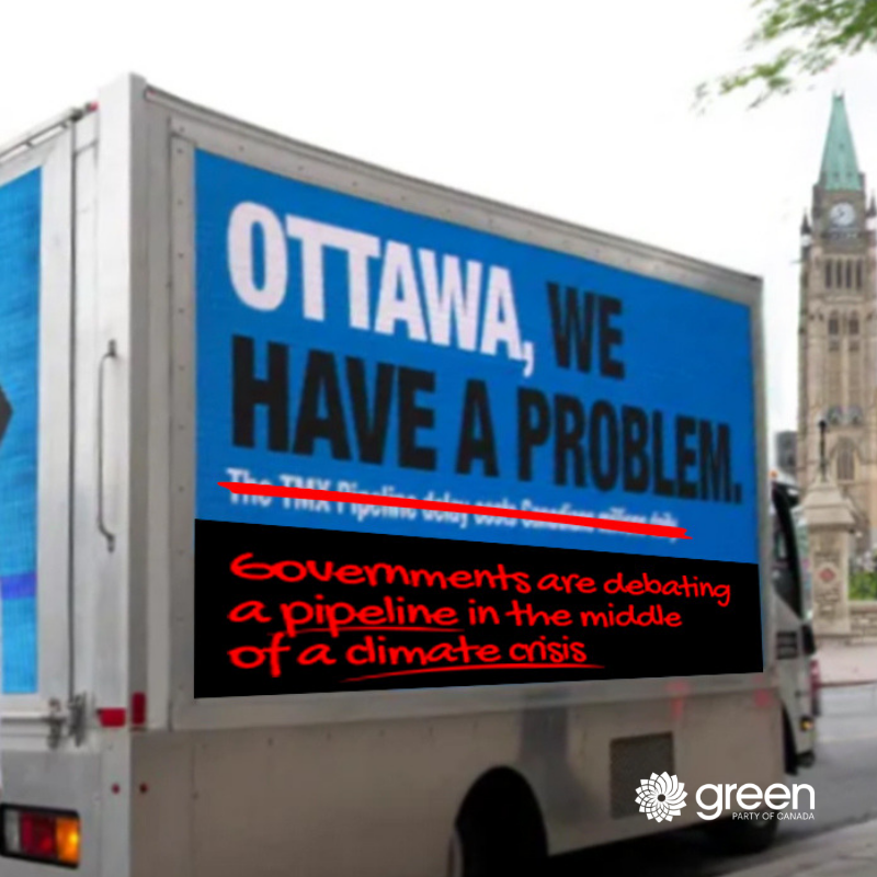 CanadianGreens's tweet photo. As his province burns, Alberta Premier Jason Kenney is pouring millions into pro-pipeline advertising covering Ottawa, including on this truck circling Parliament, hoping Trudeau will cave to the pressure.
We fixed up the ad for him.
#ClimateCrisis #StopTMX #StopKinderMorgan https://t.co/MBAIPADGhe