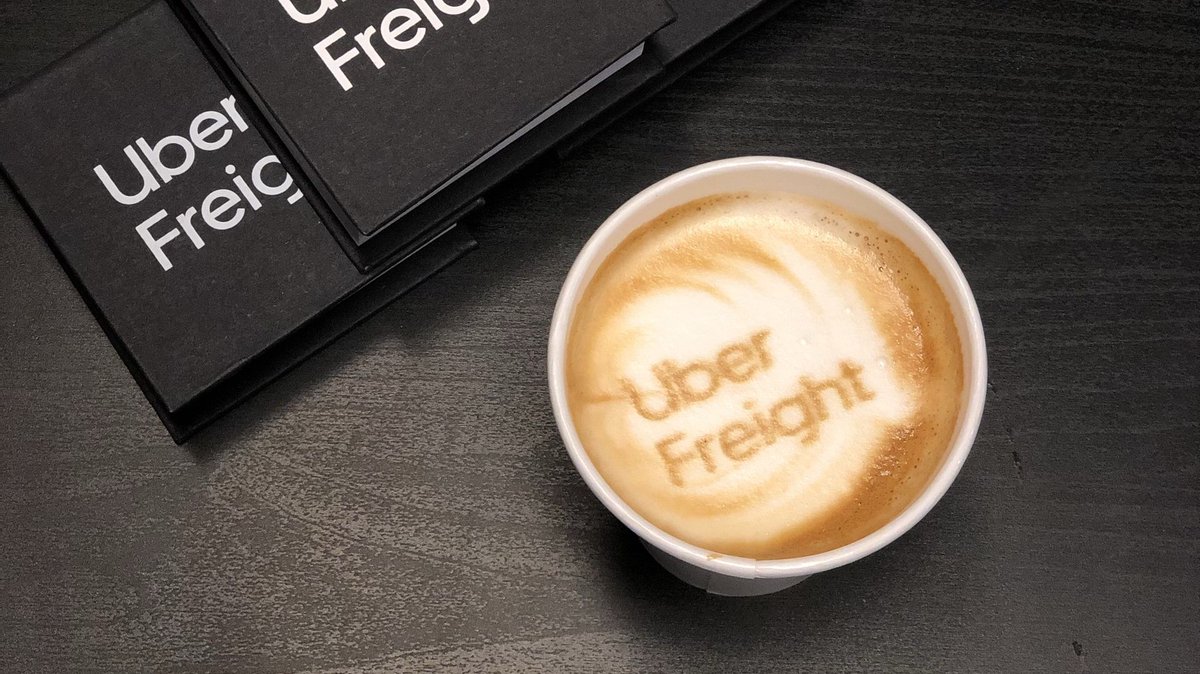UberFreight's tweet photo. If you're still at #3PLUS19 in ATL, stop by our barista station in the VIP zone for an @uberfreight coffee drink. #HaulTogether #latteart https://t.co/VVoprs2mET