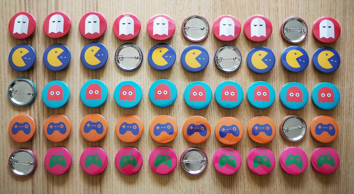 ButtonMarket's tweet image. Button badges about retro videogames, by @ButtonMarket.
#buttons #badges #videogames #pacman #design