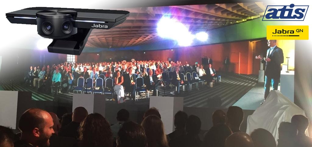 AtisTelecom's tweet photo. @We_are_Jabra demonstreert #Jabra #Panacast Three cameras working as one, 180° view https://t.co/BXIniLcaI8