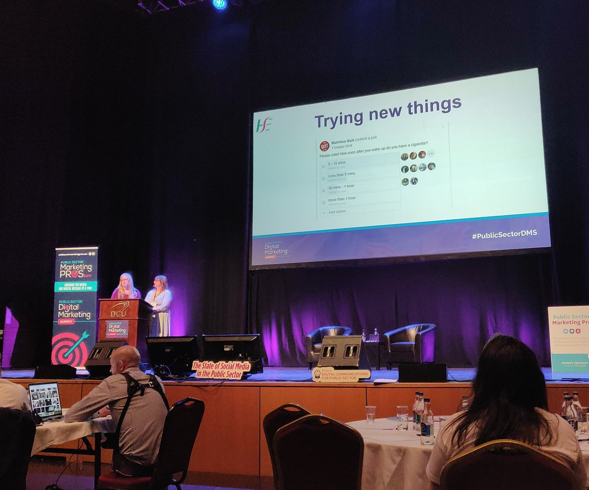 aineoconnell_'s tweet photo. The team tried new things like Facebook lives, polls and video content on the closed groups. They're a great testing ground and the content worked really well for the Quit community 🎉 #PublicSectorDMS https://t.co/UOQf6YIl2P