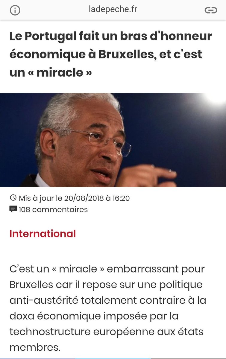 XpressBE's tweet image. Vu la déferlante anti #PTB, un rappel : le "modèle portugais" nécessite une désobéissance face à l'Europe. (ladepeche.fr/amp/article/20…)
Or, à en croire @RaoulHedebouw ⬇️, #DiRupo a été très clair : pas question de désobéir à l'Europe.
Et Raoul a renversé la table.
#PSbe #WalGov