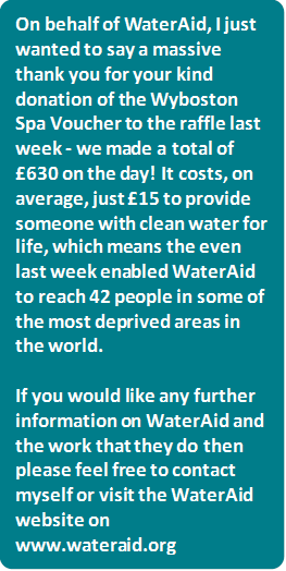 A lovely thank you from  ~<a href="/WaterAidUK/">WaterAid UK 💦</a> - The UK's dedicated water charity.