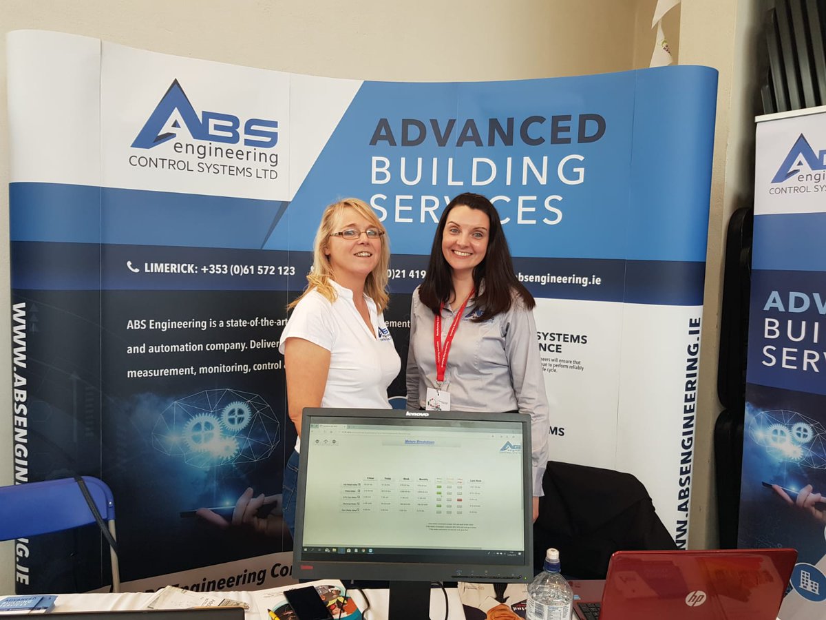 ABSEngLtd's tweet photo. Annette and Olivia from ABS Engineering pictured at the #ManufacturingSolutions conference at #LimerckInstituteOfTechnology. Great to see such innovation in the #Engineering industry. #GTMA #bms #engineeringlimerick #newcastlewest #limerick https://t.co/1fd7gQ16u7 https://t.co/coFEvFWBZJ