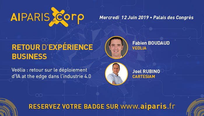 f_boudaud's tweet photo. #AIPARIS : Retours d’expérience de @Veolia_FR #TerritoireA2S sur le déploiement de l'#IA at the edge dans nos métiers de l' #eau
Heureux de faire ce REX av @joelrubino @CartesiamFrance  @Benhammou_Herve sur nos expérimentations à @Angers @AngersAgglo @EolaneGroup @bobassistant https://t.co/GRHi8TQoGZ