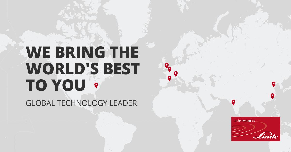 Here at Linde, we bring the world's best to you by utilising some of the most innovative minds and best resources. To learn more about the global presence of Linde Hydraulics and our products, visit: bit.ly/2ZlRMW8