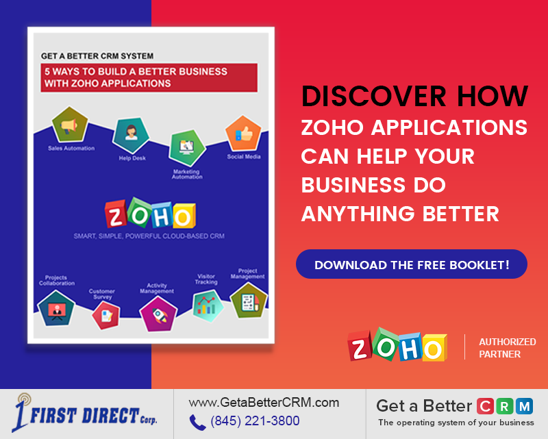 getabettercrm's tweet photo. Zoho's well-integrated product suites – #ZohoCRM, #ZohoCRMPlus, #ZohoOne – can help your business to operate in better ways. Find out how #Zoho can boost your sales, email campaigns, pipeline and more with our FREE Booklet. Download now: https://t.co/uOrx8dtQRp
#FirstDirectCorp https://t.co/Ya2VZKn0Au