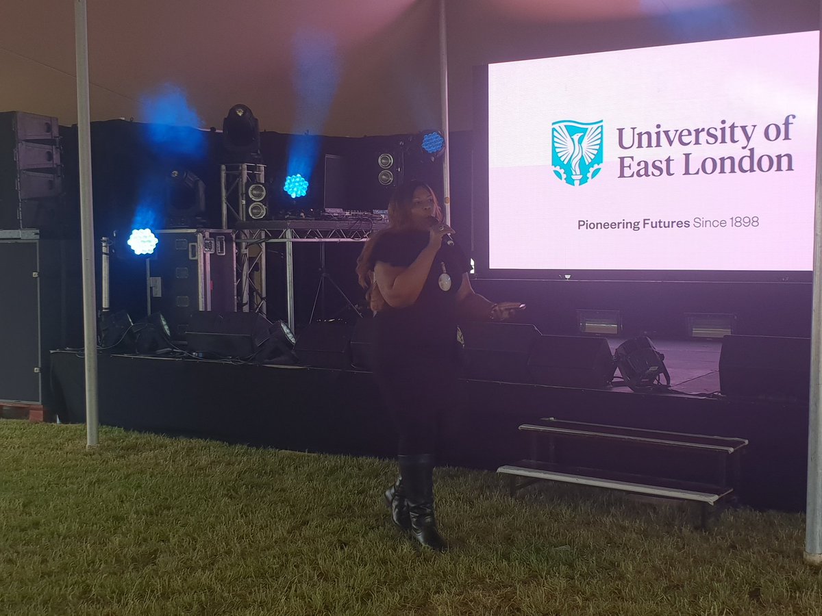 UELAlumni's tweet photo. Come and see @JacquieMalcolm alum and Vice-Chair of the Alumni Advisory Board on the main stage at the #RoyalDocksFestival now! https://t.co/Max2RfxWOk