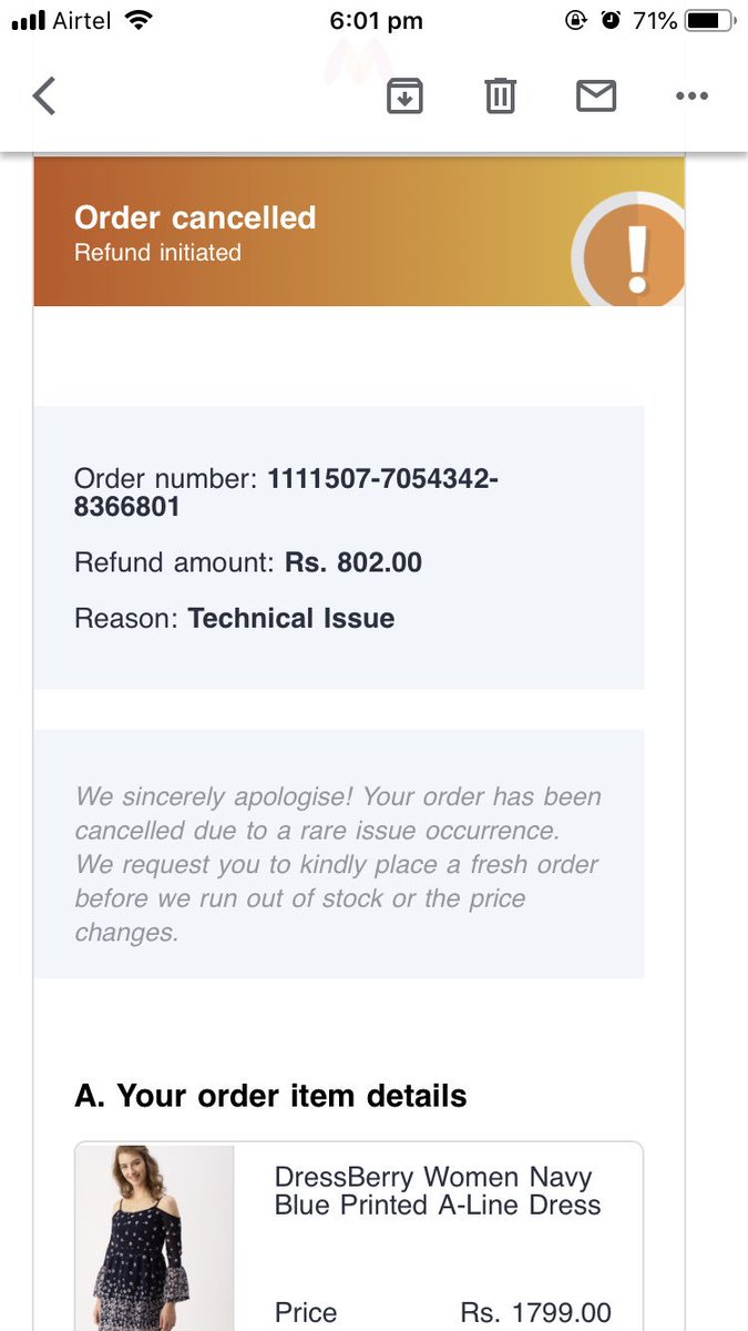 riyanegi_'s tweet photo. @myntra fuck off
This is not done this is how you treat your customer worst never shop from Myntra_|_ you should close your app and I want my double refund at any cost just because of you wouldn’t be able to attend my event 👎🏿👎🏿😡😡 https://t.co/BiDlkjn8ZT