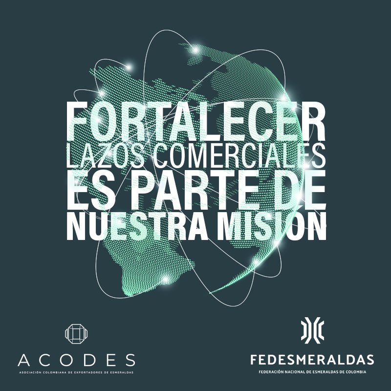 Fedesmeraldas's tweet photo. Fortalecer lazos comerciales es una de las misiones de #ACODES la Asociación Colombiana de Exportadores de Esmeraldas. https://t.co/w7R7lCEn9b