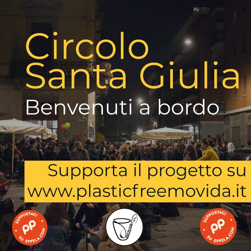InfoGreenTo's tweet photo. Anche il Circolo Santa Giulia aderisce a Plastic Free Movida.

Grazie!
Contribuisci anche tu a Plastic FreeMovida su: https://t.co/seLhbox9X2 e passaparola.
Maggiori info su: https://t.co/VzBNqMByx4 https://t.co/Bk9ciVYg2K