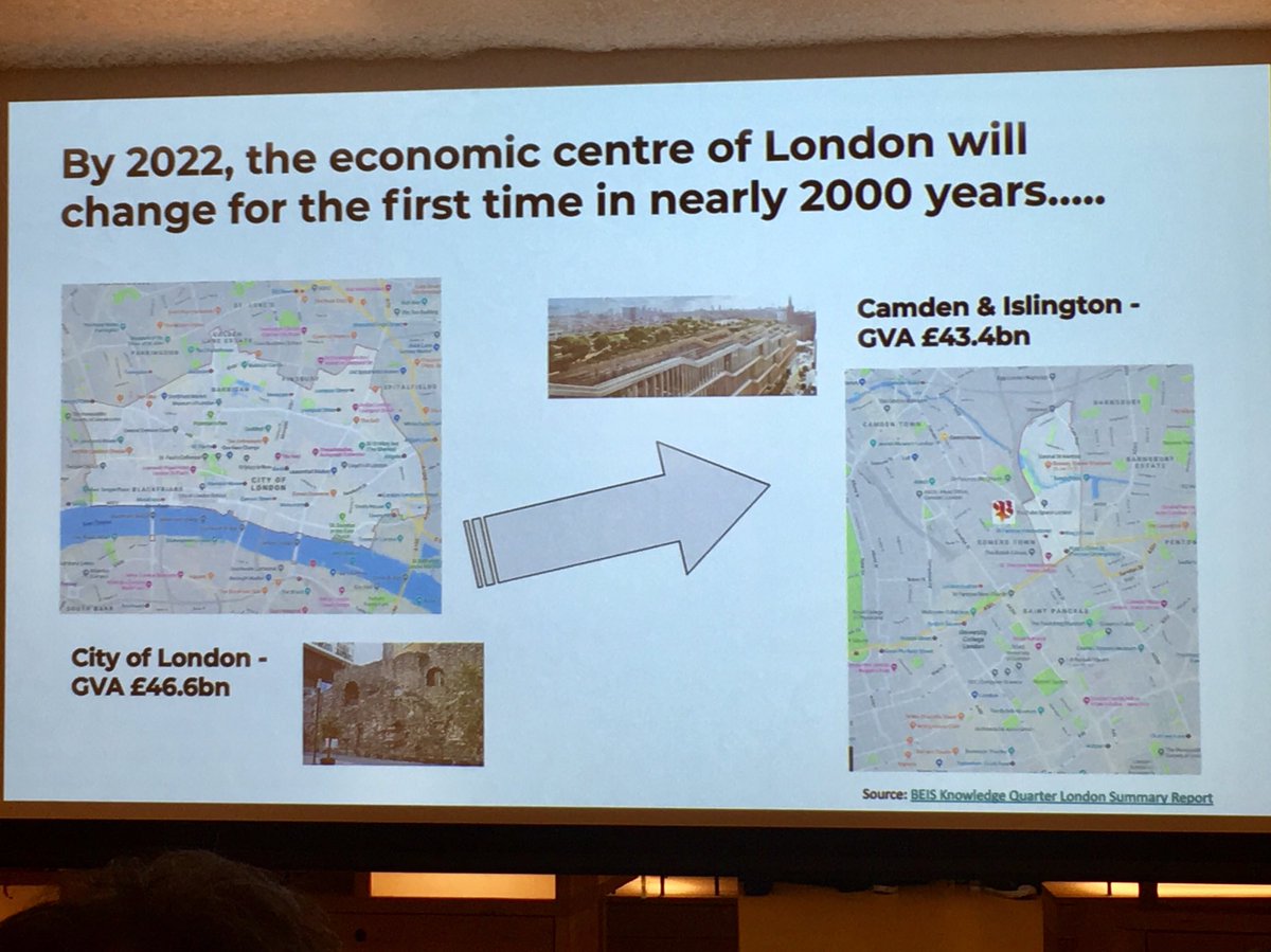 amehonic's tweet image. Fascinating observation that the economic centre of London is about to shift for the first time in 2000 years - from the City to the wider Knowledge Quarter area ⁦@cape⁩ ⁦@localglobevc⁩ #knowledgequarter #LondonTechWeek ⁦@phxcrt⁩