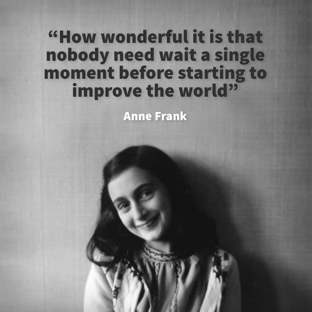 Anne Frank would have celebrated her 90th birthday today. 

On this day in 1942, on her 13th birthday, she began her diary. 

While Anne's writing is a reminder of the dangers of hatred and tyranny, her timeless wisdom also shows us the power of human dignity and enduring hope.