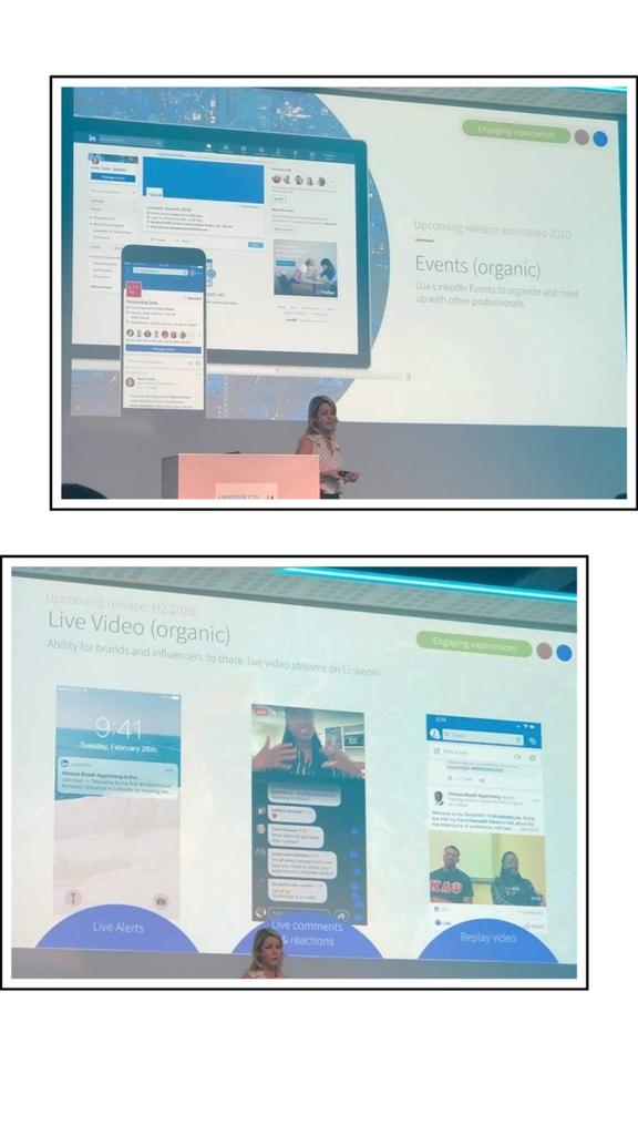 digiholkacz's tweet photo. Do roku 2020 se na @LinkedIn můžeme těšit na Eventy a Živá vysílání. Pracuje se taky na vylepšení admin prostředí a campaign manageru. Jupí! To je opravdu potřeba. 🤗 #linkedinsummit https://t.co/DYVKJakGum