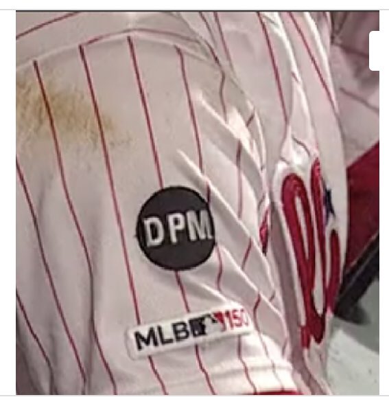 DrLehrman's tweet photo. Hey @kevinlhess Our @Phillies patches honoring Dave Montgomery say “DPM”!!!
Thanks for all you did Mr M and #OperateLikeADPM #SeeYourDPM #TodaysPodiatrist #DiscoverPodiatricMedicine https://t.co/ZAZnz7zbHO