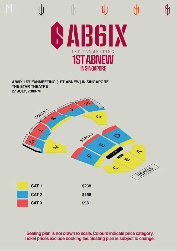 ICYMI: #AB6IX will be holding their 1st Fanmeeting ‘1ST ABNEW’ in Singapore this July! Date: 27th July 2019, Saturday Time: 7PM Venue: The Star Theatre Ticket Price: $238, $158, $98 For more ticketing info: x-clusive.sg/2019/06/ab6ix-… #AB6IXinSG #에이비식스