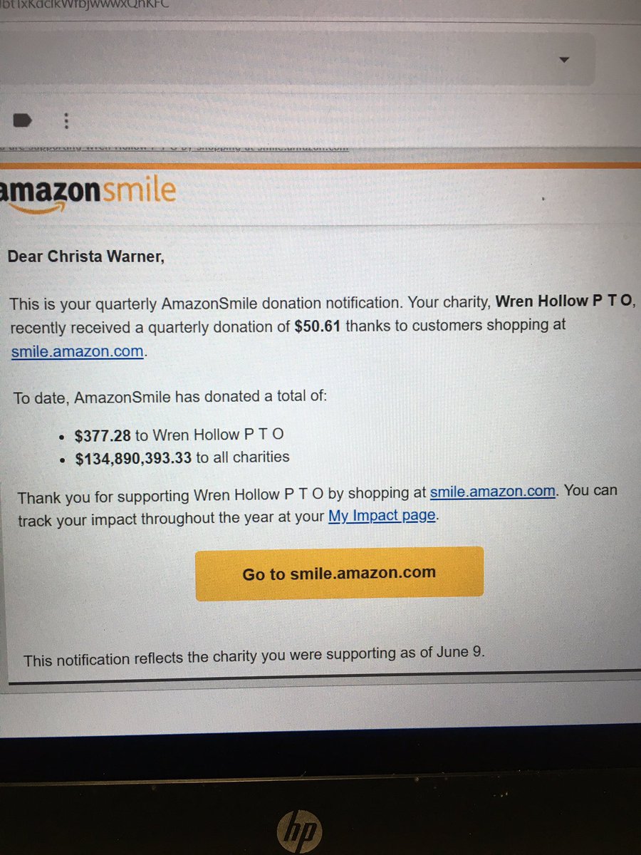 Thank you to everyone who shopped at AmazonSmile!