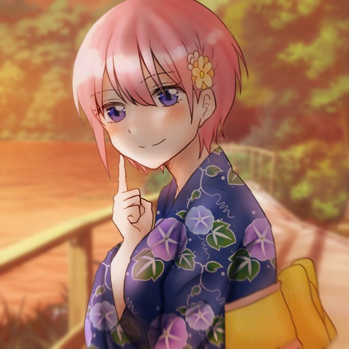 ときさんがTwitterに投稿した中野一花(五等分の花嫁)のイラスト。