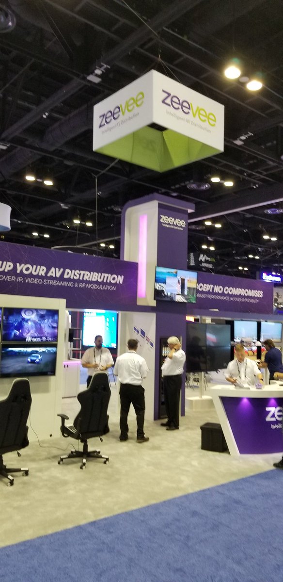 BigDougW's tweet photo. The calm before the storm @ZeeVeeInc booth 1660 at #Infocomm2019 Come on by and Level Up Your AV Distribution! https://t.co/42qCNKclZn