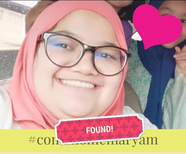 NurulSyuhadaNA's tweet photo. I love warga net twitterland ! Maryam found and safe! #netizentolong #netizenbaik https://t.co/JFFFecIdus