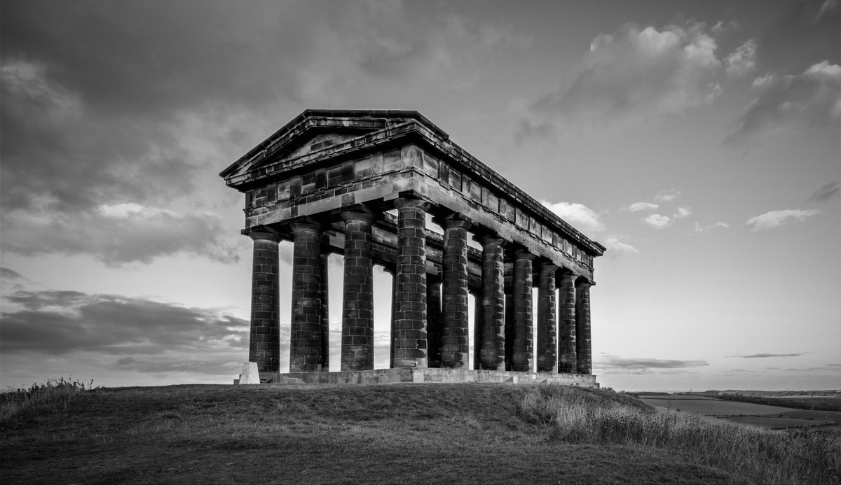 Penshaw Monument, built in memory of the 1st Earl of Durham, Radical Jack in 1844, as a half-sized replica of the Temple of Hephaestus in Athens! #penshawmonument #lambtonparkuk #radicaljack #doricstyle #gritstone #thisisdurham