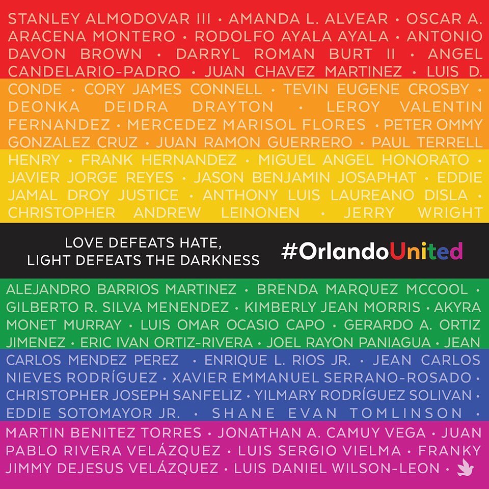 OneOAKRealty's tweet photo. In loving memory of the victims of the Pulse nightclub shooting on June 12, 2016.
#Pulse #pulseshooting https://t.co/W6gXGiODfo
