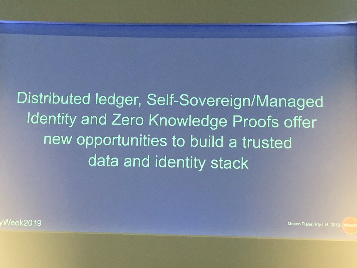 Adaptaredesign's tweet photo. @katrynadow explaining the power of #zeroknowledgeproofs at  #IdentityWeek2019 . A game changer? https://t.co/JGcpfX6X5N