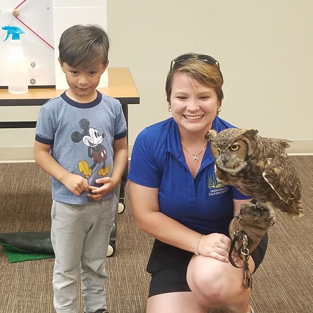 pbclibrary's tweet photo. Greenacres Branch will be a hoot this summer! Join us by exploring new activities, events and finding the best places to read! These participants enjoyed learning about owls and all the fascinating things they do! #PBCLSReads #2019SRP #pbcLibrary https://t.co/9R12FvgQqE